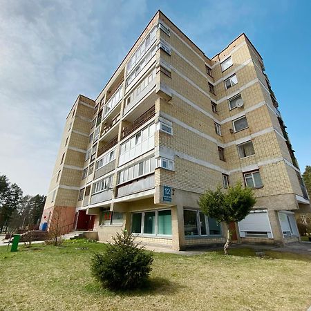 Erdvus Butas Su Balkonu Salia Ezero Ir Stadiono Visaginas Exterior foto